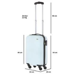 TravelZ Horizon Handbagagekoffer - 54cm Handbagage Trolley Met Gevoerde Binnenkant - Baby Blauw -Bagageopslag 1200x1200 496
