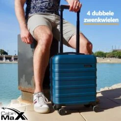 CabinMax Handbagage Koffer - Trolley 30L - Harde Reiskoffer - 45x36x20cm - Lichtgewicht - Groot Capaciteit - Endless Sea 14 CabinMax Handbagage Koffer - Trolley 30L - Harde Reiskoffer - 45x36x20cm - Lichtgewicht - Groot Capaciteit - Endless Sea -Bagageopslag 1200x1200 536