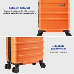 CabinMax Handbagage Koffer - Trolley 30L - Harde Reiskoffer - 45x36x20cm - Lichtgewicht - Groot Capaciteit - Oranje -Bagageopslag 1200x1200 553