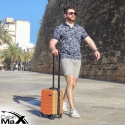 CabinMax Handbagage Koffer - Trolley 30L - Harde Reiskoffer - 45x36x20cm - Lichtgewicht - Groot Capaciteit - Oranje -Bagageopslag 1200x1200 555
