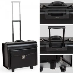 Tectake Business - Pilotenkoffer - 43 Cm - Zwart -Bagageopslag 1200x1200 593