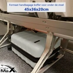 CabinMax Handbagage Koffer - Trolley 30L - Harde Reiskoffer - 45x36x20cm - Lichtgewicht - Groot Capaciteit - Wit -Bagageopslag 1200x1200 713
