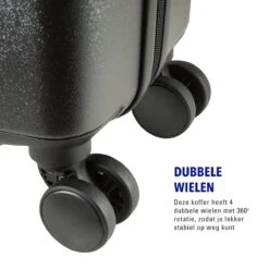 Princess Traveller Harlem - Handbaggage Koffer - Zwart - S - 55cm -Bagageopslag 1200x1200 744