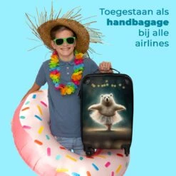 NoBoringSuitcases.com® Koffer - Beer - Rok - Ballet - Licht - Portret - Trolley Op Wieltjes - Reiskoffer - Past Binnen 55x40x20 Cm En 55x35x25 Cm - Handbagagekoffer - Fotokoffer -Bagageopslag 1200x1200 975