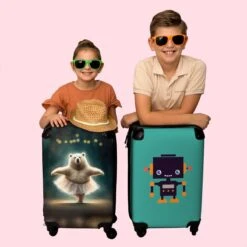 NoBoringSuitcases.com® Koffer - Beer - Rok - Ballet - Licht - Portret - Trolley Op Wieltjes - Reiskoffer - Past Binnen 55x40x20 Cm En 55x35x25 Cm - Handbagagekoffer - Fotokoffer -Bagageopslag 1200x1200 977