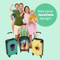 NoBoringSuitcases.com® Koffer - Handbagage Trolley - Olifant - Verf - Bloemen - Portret - Abstract - Reiskoffer Met Wielen - Past Binnen 55x40x20 Cm En 55x35x25 Cm - Koffertje - Fotokoffer -Bagageopslag 1200x1200 993