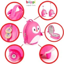 Boppi - Kindertrolley - Pinguïn (roze) - Handbagage - Lichtgewicht - Duurzaam - 17L 12 Boppi - Kindertrolley - Pinguïn (roze) - Handbagage - Lichtgewicht - Duurzaam - 17L -Bagageopslag 1200x1200 998