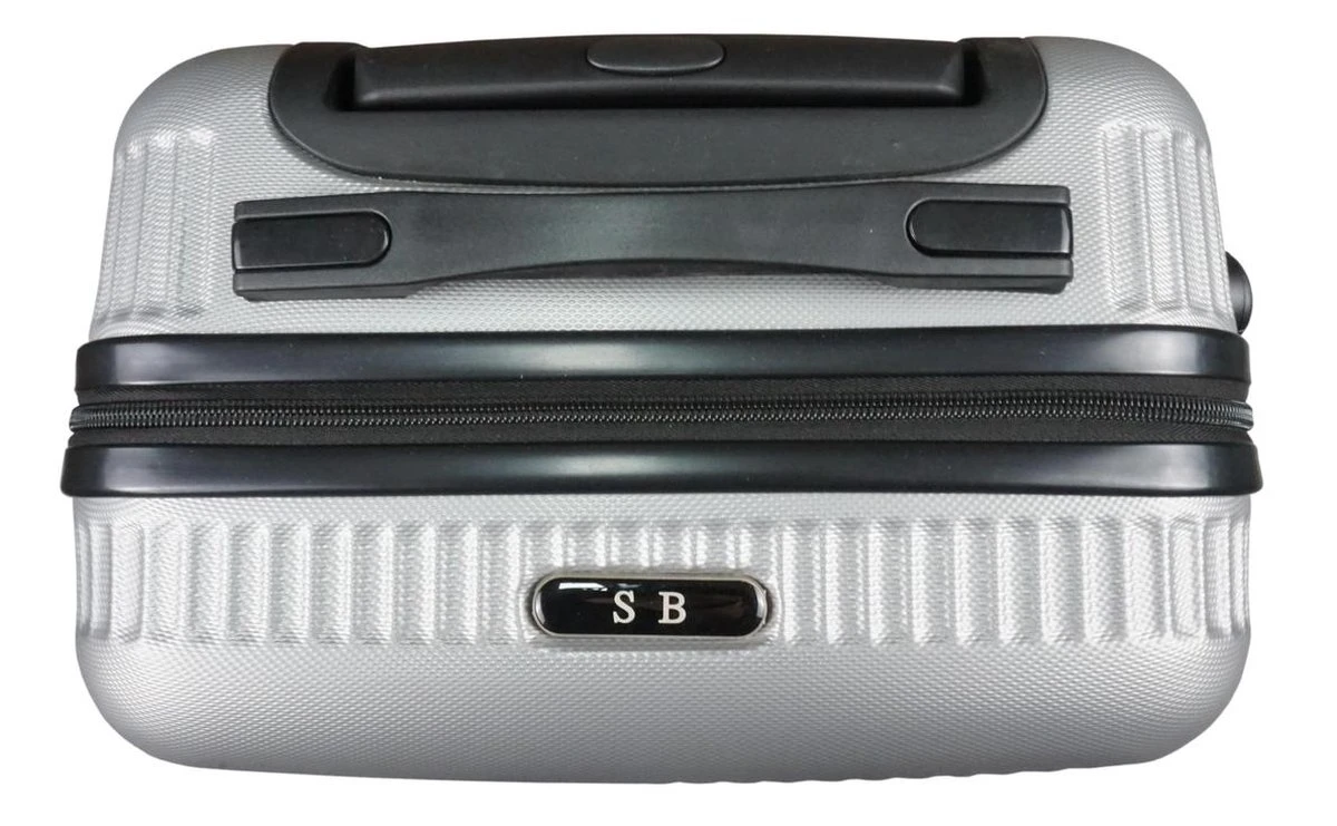 Handbagage Koffer 51cm 4 Wielen Trolley - Zilver 7 Handbagage Koffer 51cm 4 Wielen Trolley - Zilver - Afbeelding 5