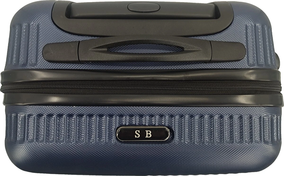 SB Travelbags Handbagage Koffer 55cm 4 Wielen Trolley - Blauw 9 SB Travelbags Handbagage Koffer 55cm 4 Wielen Trolley - Blauw - Afbeelding 7
