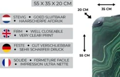 MuchoWow® Koffer - Marmer - Groen - Lijn - Past Binnen 55x40x20 Cm En 55x35x25 Cm - Handbagage - Trolley - Fotokoffer - Cabin Size - Print -Bagageopslag 1200x779