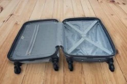 MuchoWow® Koffer - Marmer - Groen - Lijn - Past Binnen 55x40x20 Cm En 55x35x25 Cm - Handbagage - Trolley - Fotokoffer - Cabin Size - Print -Bagageopslag 1200x800 12