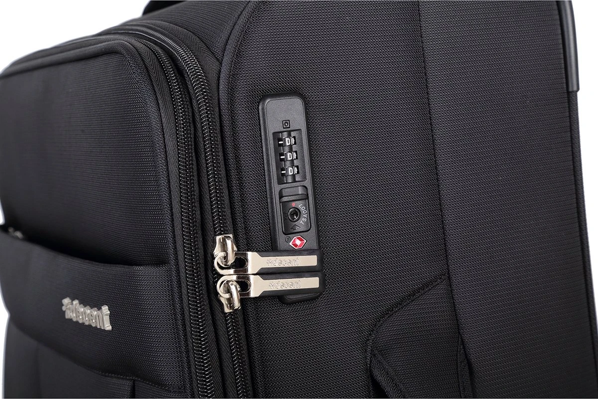 Decent D-Upright Large Koffer - 76 Cm Expandable - TSA Slot - Zwart 14 Decent D-Upright Large Koffer - 76 Cm Expandable - TSA Slot - Zwart - Afbeelding 12