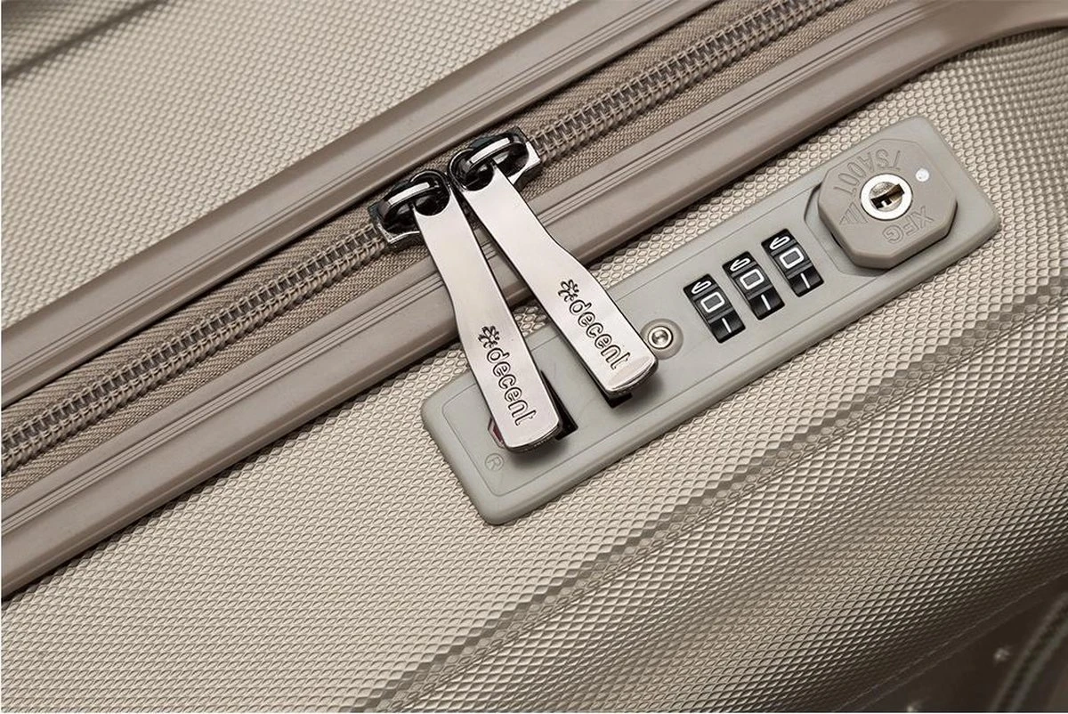 Decent Handbagage Koffer / Trolley / Reiskoffer - 42 Cm - 24 Liter - ABS - Maxi Air - Champagne 7 Decent Handbagage Koffer / Trolley / Reiskoffer - 42 Cm - 24 Liter - ABS - Maxi Air - Champagne - Afbeelding 5