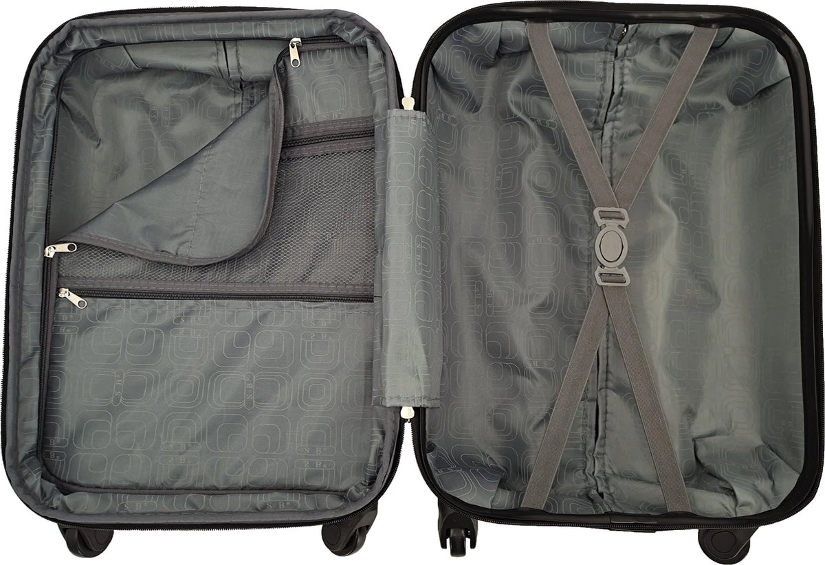 SB Travelbags Kofferset - 2 Delige 'Expandable' Koffer - Zwart - 65cm/55cm 9 SB Travelbags Kofferset - 2 Delige 'Expandable' Koffer - Zwart - 65cm/55cm - Afbeelding 7