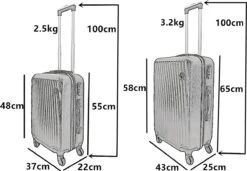 SB Travelbags Kofferset - 2 Delige -Zwart - 65cm/55cm -Bagageopslag 1200x831 9