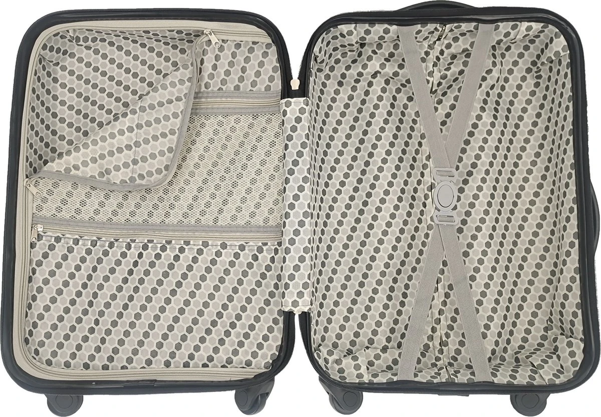 SB Travelbags Handbagage Koffer 55cm 4 Wielen Trolley - Blauw 10 SB Travelbags Handbagage Koffer 55cm 4 Wielen Trolley - Blauw - Afbeelding 8