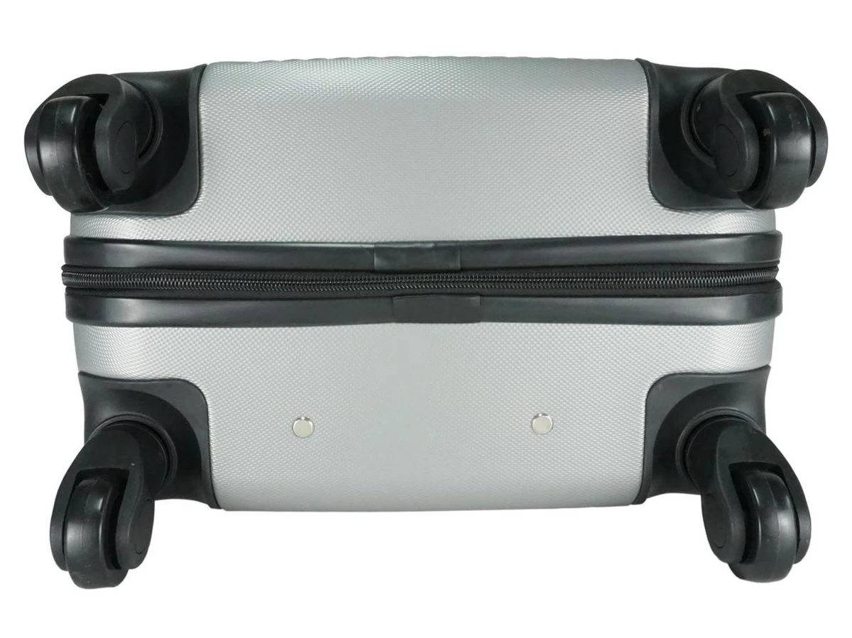 Handbagage Koffer 51cm 4 Wielen Trolley - Zilver 9 Handbagage Koffer 51cm 4 Wielen Trolley - Zilver - Afbeelding 7