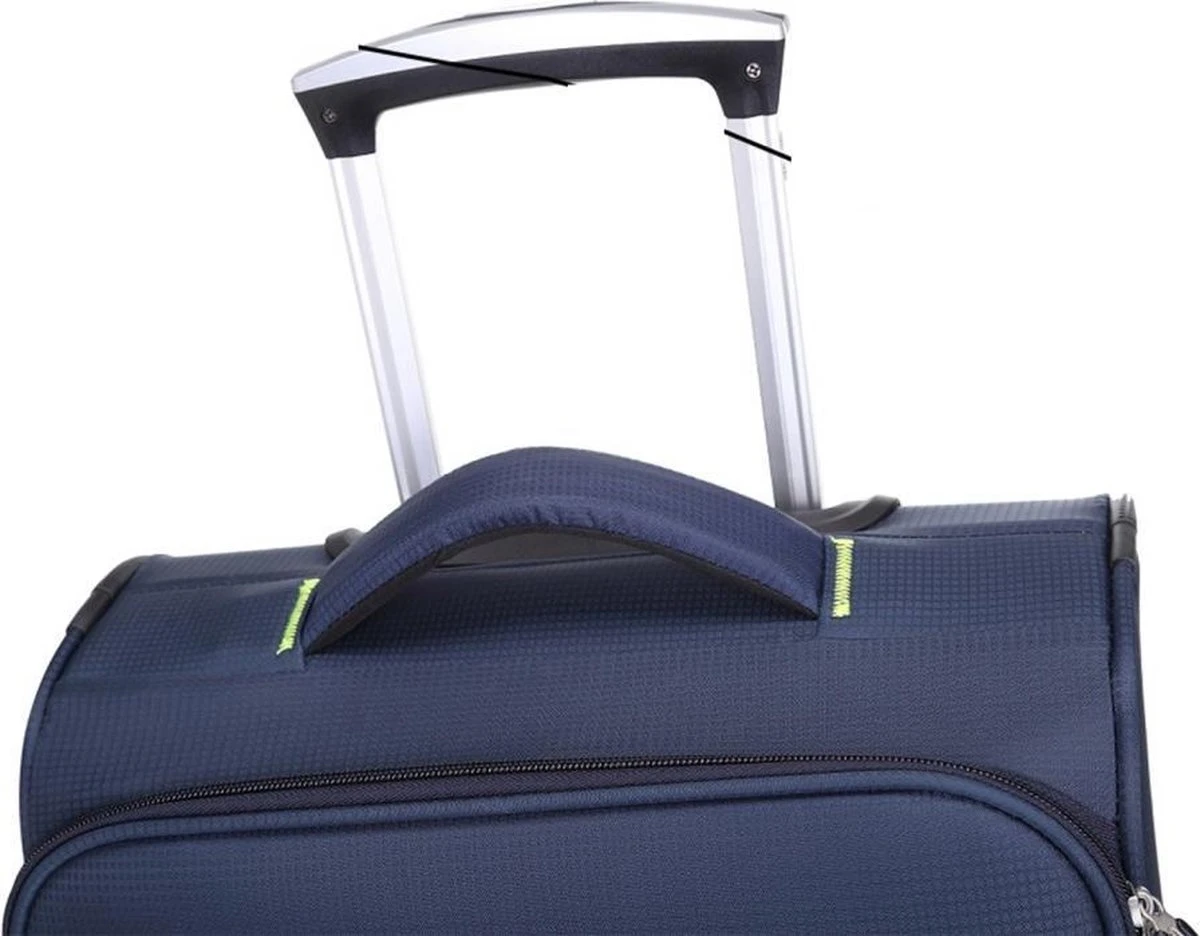 Decent Handbagage Koffer / Trolley / Reiskoffer - 50 Cm - 35 Liter - Polyester - Super-Light - Blauw 15 Decent Handbagage Koffer / Trolley / Reiskoffer - 50 Cm - 35 Liter - Polyester - Super-Light - Blauw - Afbeelding 13