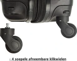 SB Travelbags Handbagage Koffer 51cm 4 Wielen Trolley - Zwart -Bagageopslag 1200x950