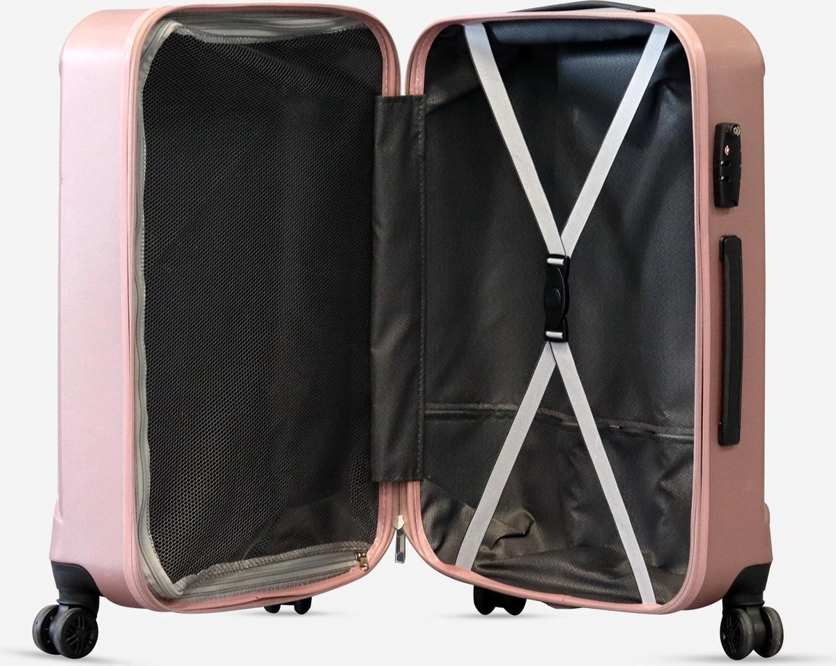 ©TROLLEYZ - Bali No.22 - Reiskoffer 69cm Met TSA Slot - Dubbele Wielen - 360° Spinners - 100% ABS - Reiskoffer In Cosmopolitan Pink 6 ©TROLLEYZ - Bali No.22 - Reiskoffer 69cm Met TSA Slot - Dubbele Wielen - 360° Spinners - 100% ABS - Reiskoffer In Cosmopolitan Pink - Afbeelding 4