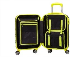 Decent Lumi Fix Handbagage Koffer - 55 Cm - Black/Lemon -Bagageopslag 1200x971