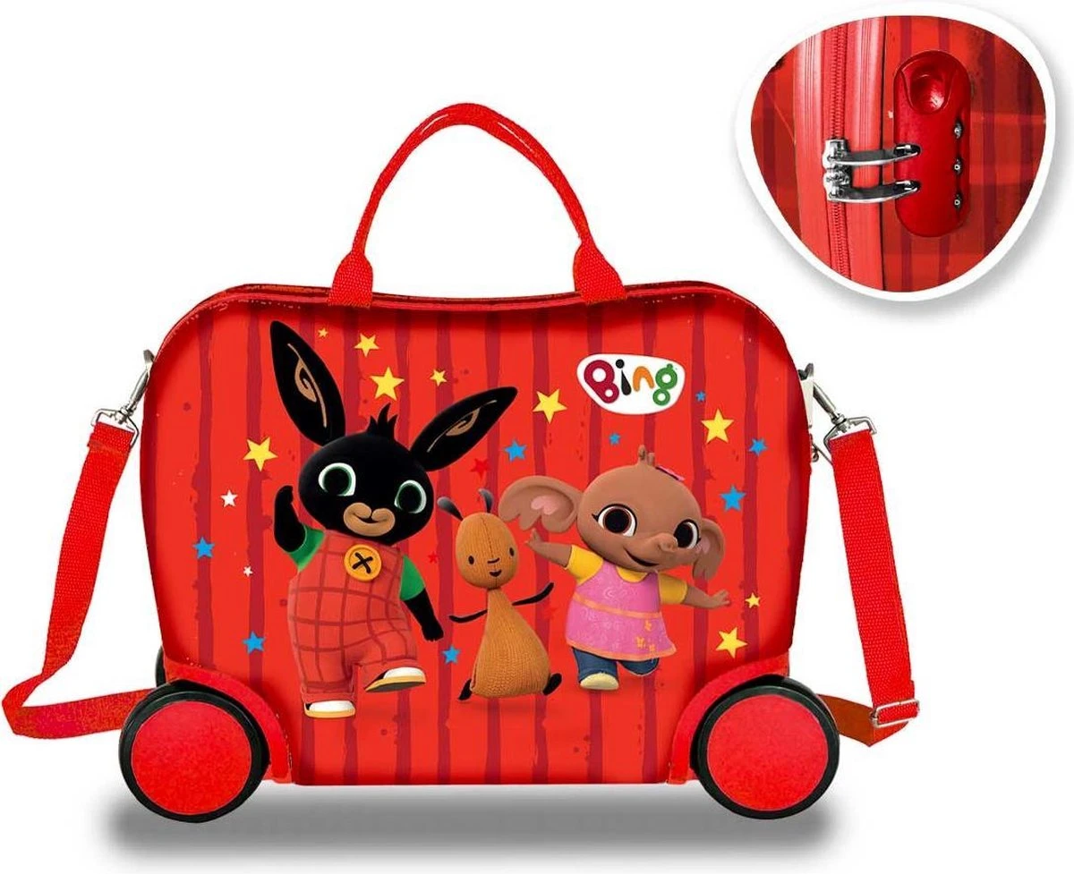 Bing Bunny Reiskoffer - 40 X 32 X 20 Cm - Rood 4 Bing Bunny Reiskoffer - 40 X 32 X 20 Cm - Rood - Afbeelding 2