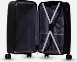 ©TROLLEYZ - Ibiza No.3 - Reiskoffer 69cm Met TSA Slot - Dubbele Wielen - 360° Spinners - 100% ABS - Reiskoffer In Night Black -Bagageopslag 1200x977 5