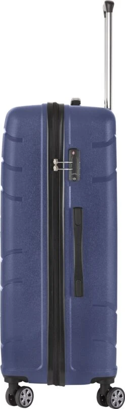 TravelZ Big Bars Reiskoffer 78 Cm Met Dubbele Wielen - Trolley Koffer Met TSA-slot - Blauw -Bagageopslag 367x1200 2