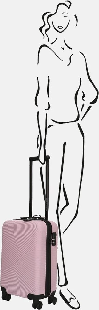 Enrico Benetti Louisville 39040 Handbagage Koffer Hardcase ABS - Roze 10 Enrico Benetti Louisville 39040 Handbagage Koffer Hardcase ABS - Roze - Afbeelding 8