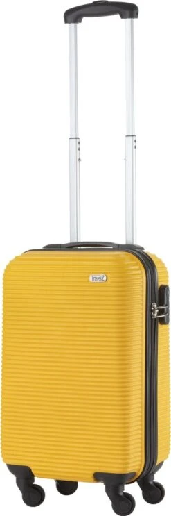 TravelZ Horizon Handbagagekoffer - 54cm Handbagage Trolley Met Gevoerde Binnenkant - Geel -Bagageopslag 399x1200