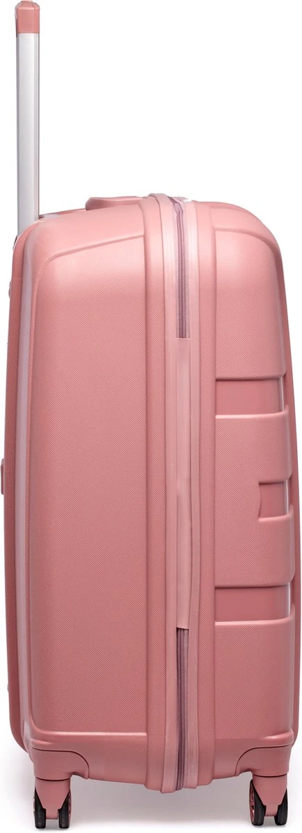 ©TROLLEYZ - Paris No.5 - Reiskoffer - 78cm Met TSA Slot - Dubbele Wielen - 360° Spinners - 100% Polypropyleen - Reiskoffer In Rose Blush 15 ©TROLLEYZ - Paris No.5 - Reiskoffer - 78cm Met TSA Slot - Dubbele Wielen - 360° Spinners - 100% Polypropyleen - Reiskoffer In Rose Blush - Afbeelding 13