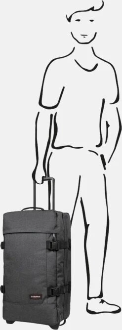 Eastpak TRANVERZ M Reiskoffer (67 X 35.5 X 30 Cm) - Black Denim -Bagageopslag 444x1200 4