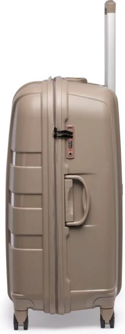 ©TROLLEYZ - Paris No.5 - Reiskoffer - 69cm Met TSA Slot - Dubbele Wielen - 360° Spinners - 100% Polypropyleen - Reiskoffer In Pearl Sand -Bagageopslag 452x1200 4