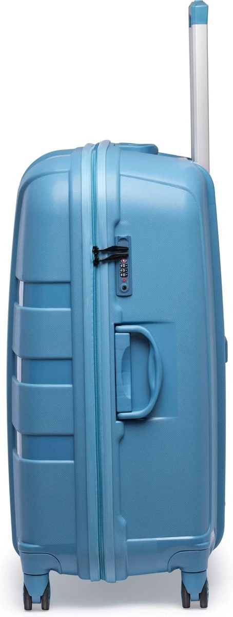 ©TROLLEYZ - Paris No.5 - Reiskoffer - 78cm Met TSA Slot - Dubbele Wielen - 360° Spinners - 100% Polypropyleen - Reiskoffer In Ice Blue 15 ©TROLLEYZ - Paris No.5 - Reiskoffer - 78cm Met TSA Slot - Dubbele Wielen - 360° Spinners - 100% Polypropyleen - Reiskoffer In Ice Blue - Afbeelding 13