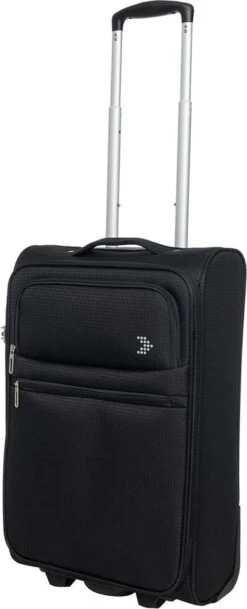 Travelbags Handbagage Zachte Koffer / Trolley / Reiskoffer - The Base - 55 Cm - Zwart -Bagageopslag 487x1200