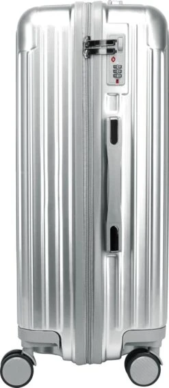 Royal Swiss - Reis Koffer - 66cm - Cijferslot- Lichtgewicht Koffer - 4 Wielen- Zilver -Bagageopslag 523x1200 17