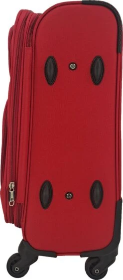 SB Travelbags Bagage Stoffen Koffer 75cm 4 Wielen Trolley - Rood -Bagageopslag 527x1200 5