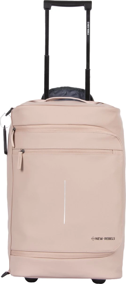 New Rebels® Harper Reistas / Weekendtas Geschikt Voor Handbagage - Waterafstotend Polyutheraan - Trolley Met Wielen En Reflectiedetails - Oud Roze - 29L 3 New Rebels® Harper Reistas / Weekendtas Geschikt Voor Handbagage - Waterafstotend Polyutheraan - Trolley Met Wielen En Reflectiedetails - Oud Roze - 29L