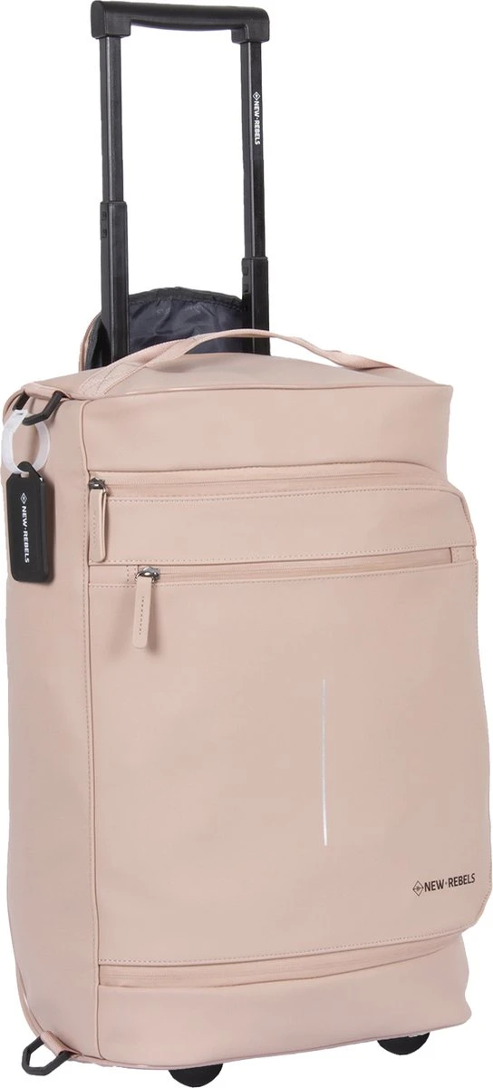 New Rebels® Harper Reistas / Weekendtas Geschikt Voor Handbagage - Waterafstotend Polyutheraan - Trolley Met Wielen En Reflectiedetails - Oud Roze - 29L 13 New Rebels® Harper Reistas / Weekendtas Geschikt Voor Handbagage - Waterafstotend Polyutheraan - Trolley Met Wielen En Reflectiedetails - Oud Roze - 29L - Afbeelding 11