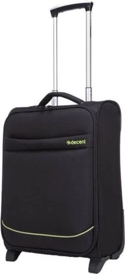 Decent Handbagage Koffer / Trolley / Reiskoffer - 50 Cm - 35 Liter - Polyester - Super-Light - Zwart -Bagageopslag 549x1200