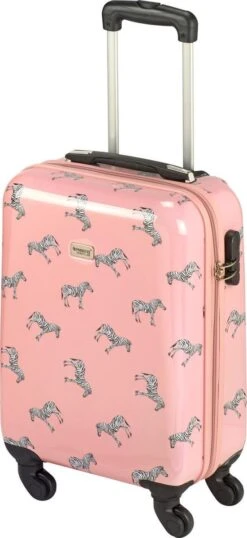 Princess Traveller Trendy Animal Collection - Handbagage Koffer - Zebra - Roze - 56cm 9 Princess Traveller Trendy Animal Collection - Handbagage Koffer - Zebra - Roze - 56cm -Bagageopslag 551x1200 5
