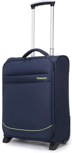 Decent Handbagage Koffer / Trolley / Reiskoffer - 50 Cm - 35 Liter - Polyester - Super-Light - Blauw 30 Decent Handbagage Koffer / Trolley / Reiskoffer - 50 Cm - 35 Liter - Polyester - Super-Light - Blauw -Bagageopslag 564x1200
