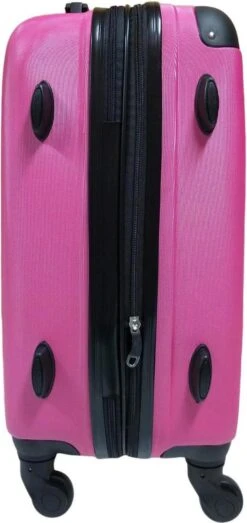 SB Travelbags 'Expandable' Handbagage Koffer 53cm 4 Wielen Trolley - Roze -Bagageopslag 567x1200