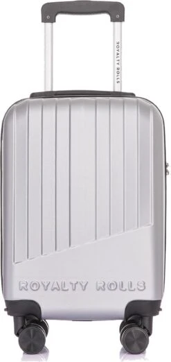 Royalty Rolls Amsterdam Handbagage Koffer 52 Cm - 25 Liter - Zilvergrijs -Bagageopslag 568x1200