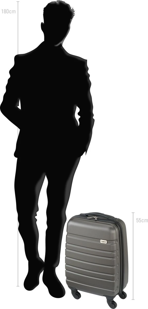 Princess Traveller Singapore Handbagage Koffer 55 Cm - Antraciet 9 Princess Traveller Singapore Handbagage Koffer 55 Cm - Antraciet - Afbeelding 7