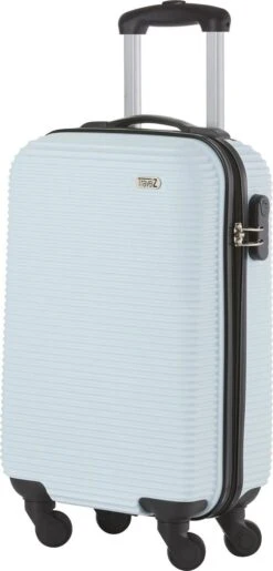 TravelZ Horizon Handbagagekoffer - 54cm Handbagage Trolley Met Gevoerde Binnenkant - Baby Blauw