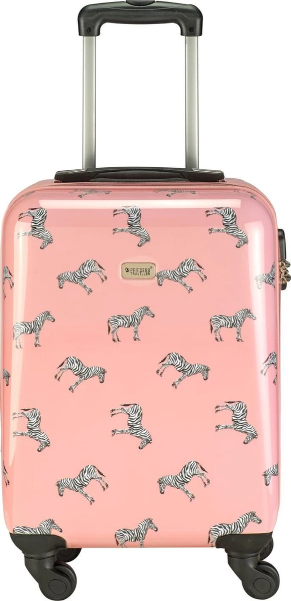 Princess Traveller Trendy Animal Collection - Handbagage Koffer - Zebra - Roze - 56cm 3 Princess Traveller Trendy Animal Collection - Handbagage Koffer - Zebra - Roze - 56cm
