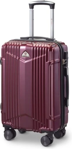 Tesla PC - Handbagage Koffer - 55x35x20 Cm - 4 Wielen - Rood