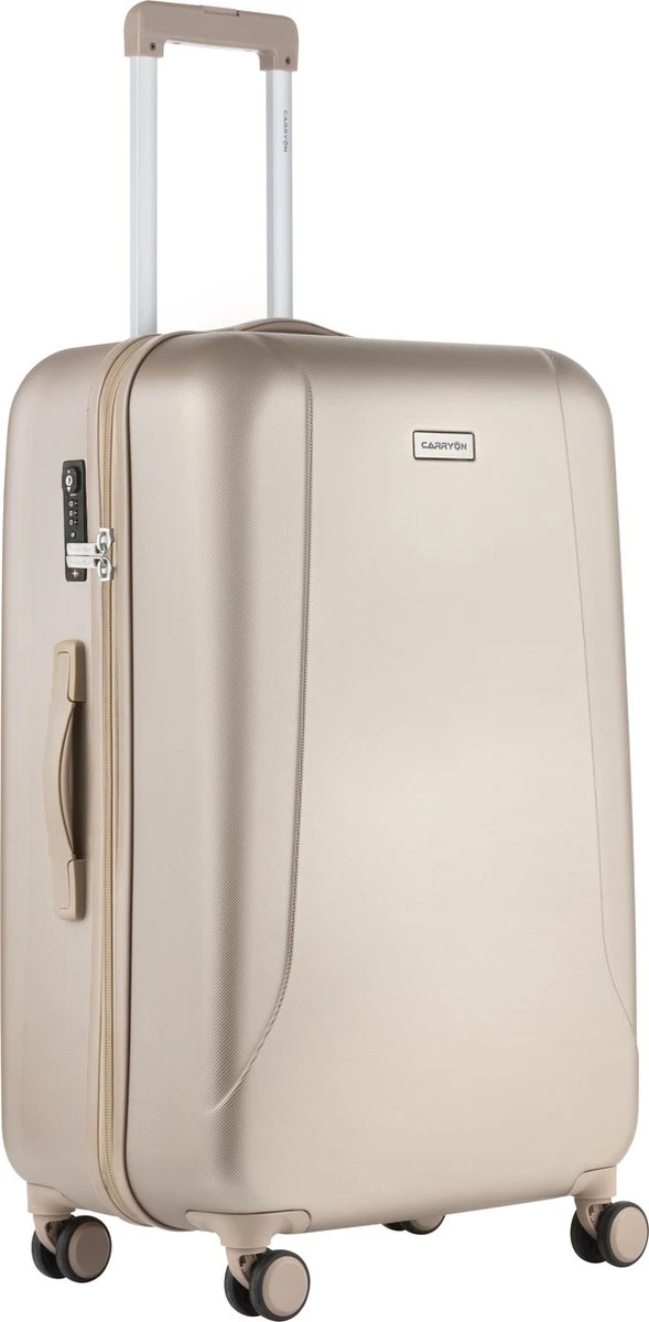 CarryOn Skyhopper Reiskoffer - 78cm TSA Trolley Met OKOBAN - Dubbele Wielen - Champagne 3 CarryOn Skyhopper Reiskoffer - 78cm TSA Trolley Met OKOBAN - Dubbele Wielen - Champagne