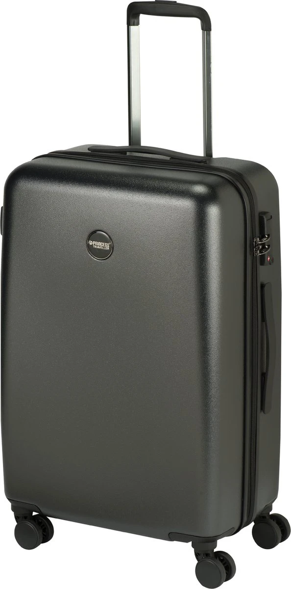 Princess Traveller Harlem - Reiskoffer - Zwart - RPET - M - 65cm 4 Princess Traveller Harlem - Reiskoffer - Zwart - RPET - M - 65cm - Afbeelding 2